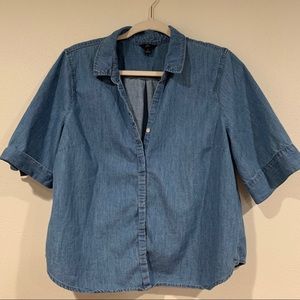 JCrew Chambray Short Sleeve Button Up